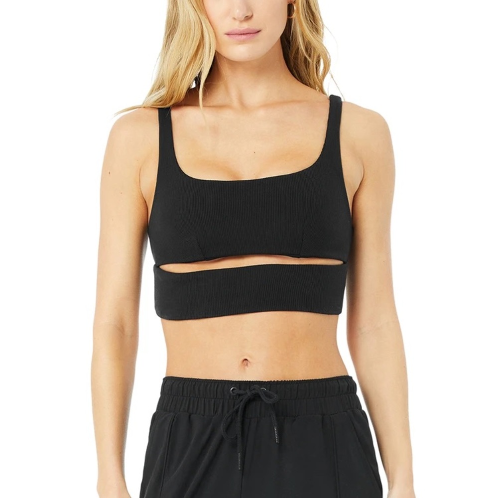 Alo Slit bra black size small (4-6)